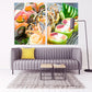 Sushi wall art Kitchen wall decor Kitchen wall art kitchen canvas Extra large wall art Multi panel wall art Canvas wall art