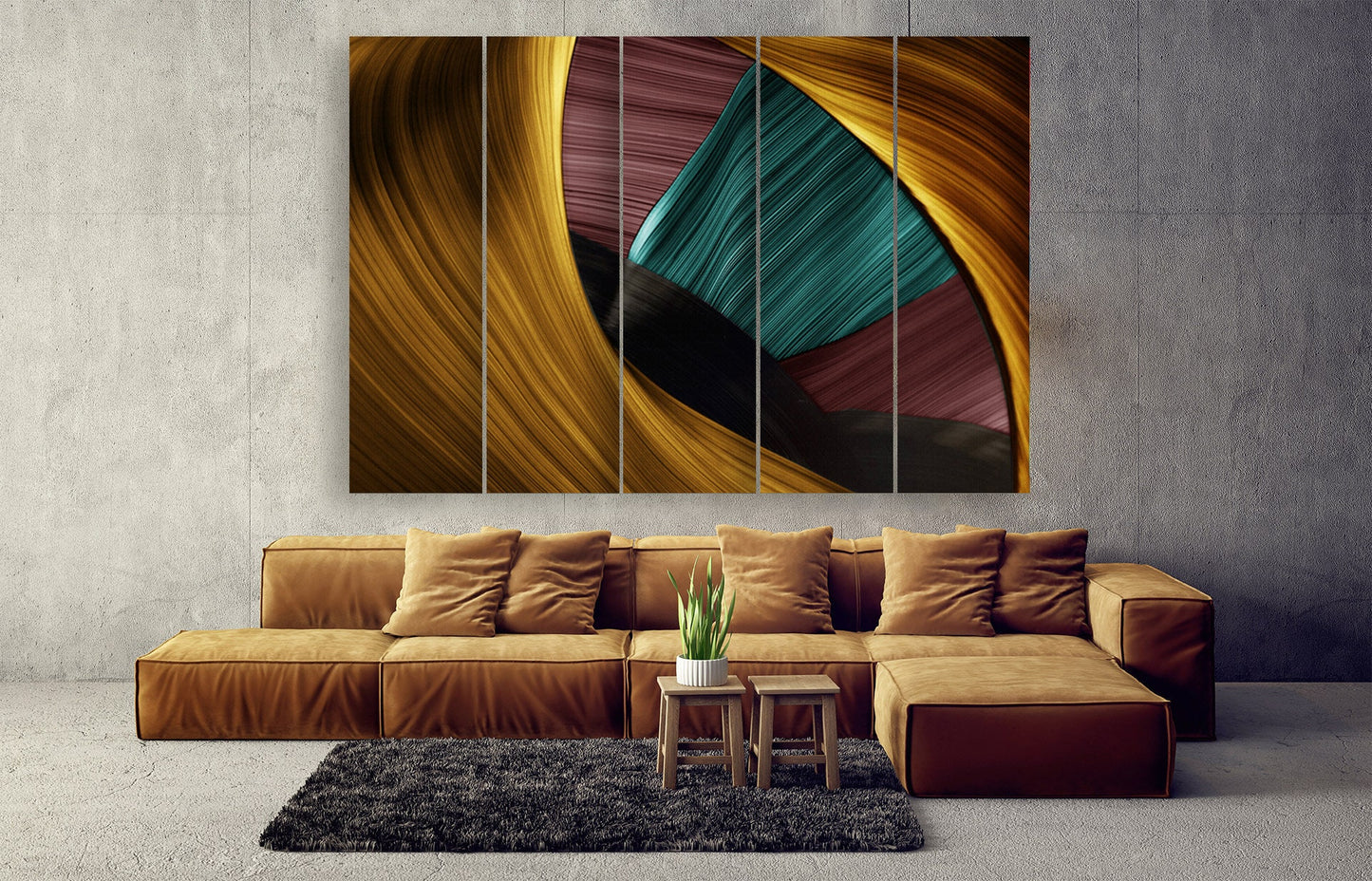 Contemporary art Abstract Multi panel Extra large canvas wall art Home decor gift Abstract painting