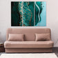 Fluid Art Marmor Wanddekoration Leinwanddruck Abstrakt Extra Große Wandkunst Gemälde Multi Panel Trendy grünes Wohndekor