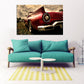 Car wall art retro farmhouse kitchen wall decor vintage room decor very large canvas paintings bedroom housewarming gift framed canvas
