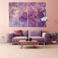 Purple marble Abstract multi panel art wall art paintings on canvas home wall decor housewarming gift canvas painting