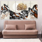 Gapanese wall art Goldfish print Mountain wall decal ridge mountains line art wall print Modern abstract canvas painting