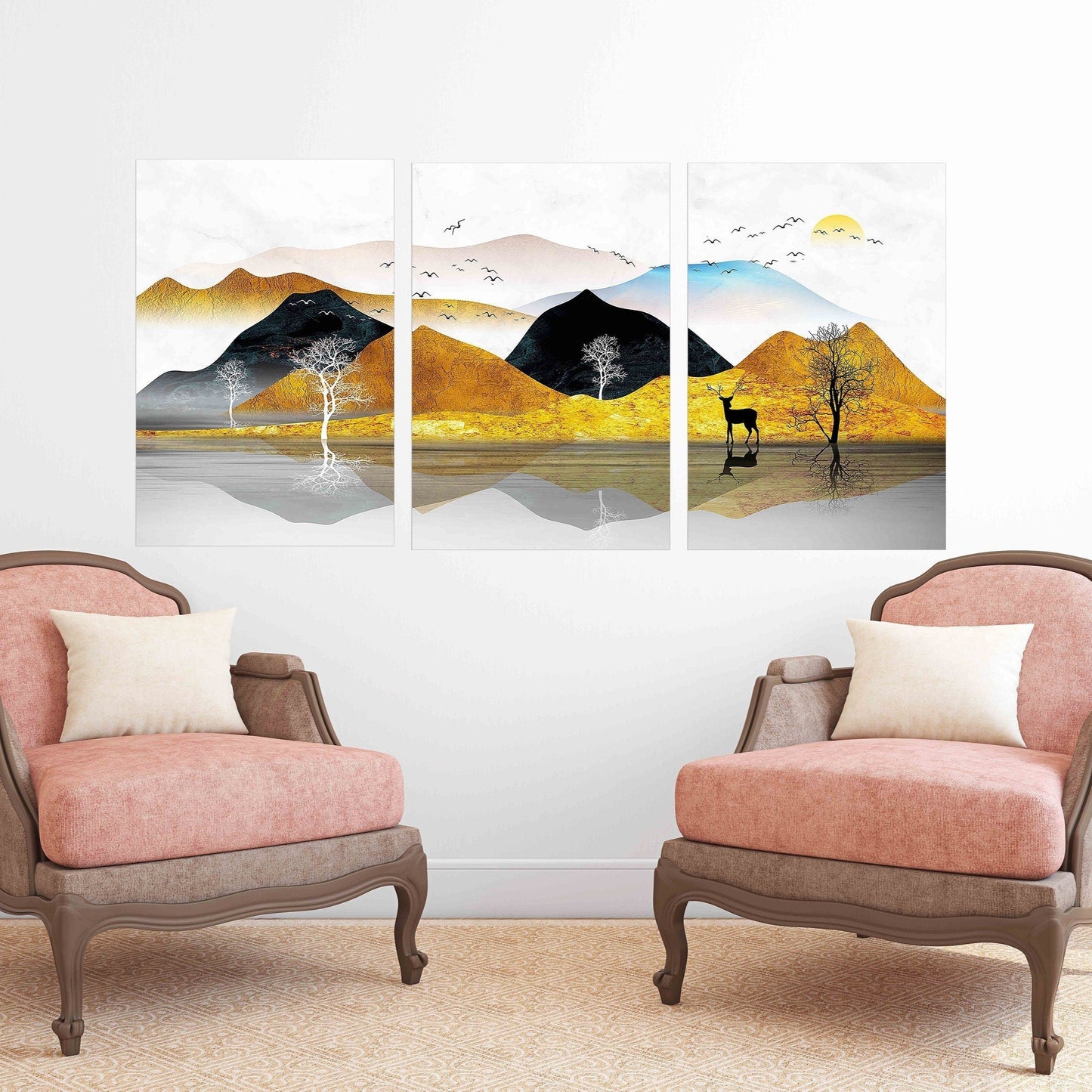 Rocks and mountains Framed wall art mountains Modern abstract canvas painting Wall decor Outdoors mountains wall art