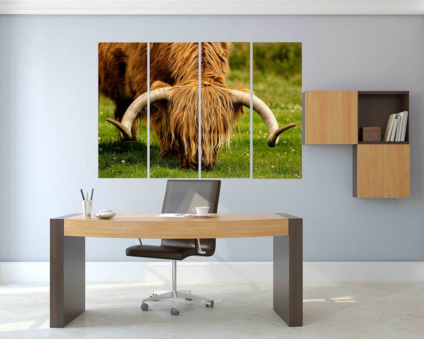 Bull Print Home Wall Decor Bedroom Animal Painting Wild Animal For Bedroom Living Room Kitchen Wall Art