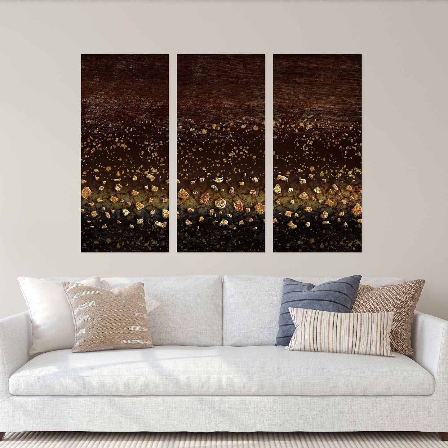 Modern abstract art Abstract expressionist painting Abstract wall art Home wall decor 3 piece frame canvas Canvas painting