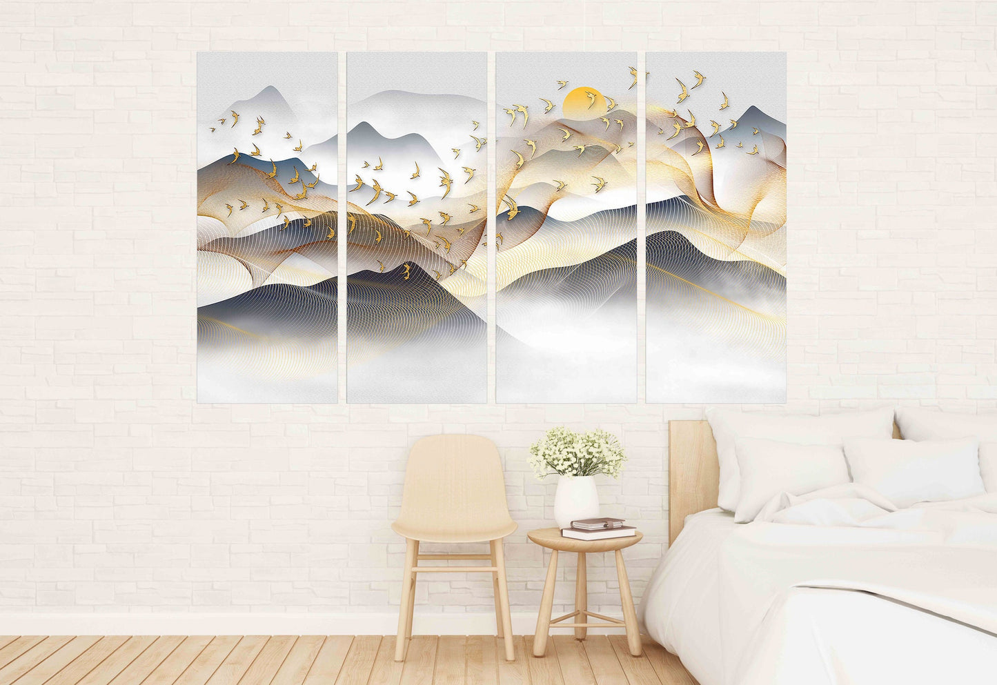 Rocks and mountains Framed wall art mountains Canvas painting Mountain wall Prints Modern Abstract Canvas Home wall decor