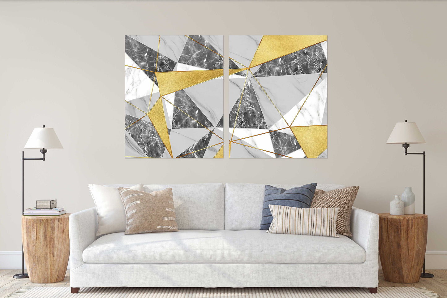 Geometric patterns Modern abstract art Wall collage kit Multi panel canvas Wall art Canvas painting Abstract wall art Home wall decor