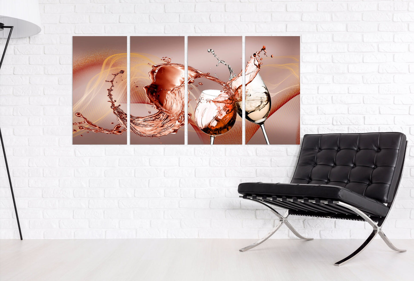 Wine wall art Kitchen wall decor canvas Extra large Multi panel Canvas painting Housewarming gift printable art 3 piece frame canvas