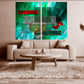 Emerald Green Decor Modern abstract art 3 piece frame canvas Multi panel canvas Wall art Canvas painting Abstract wall art Home wall decor