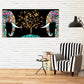 Jade elephant Elephant painting Indian painting Indian art Canvas painting Large panel wall art Picture frames Home wall decor