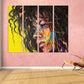 African canvas art African american bright wall art Multi panel extra large canvas art painting Afro woman Trendy wall art