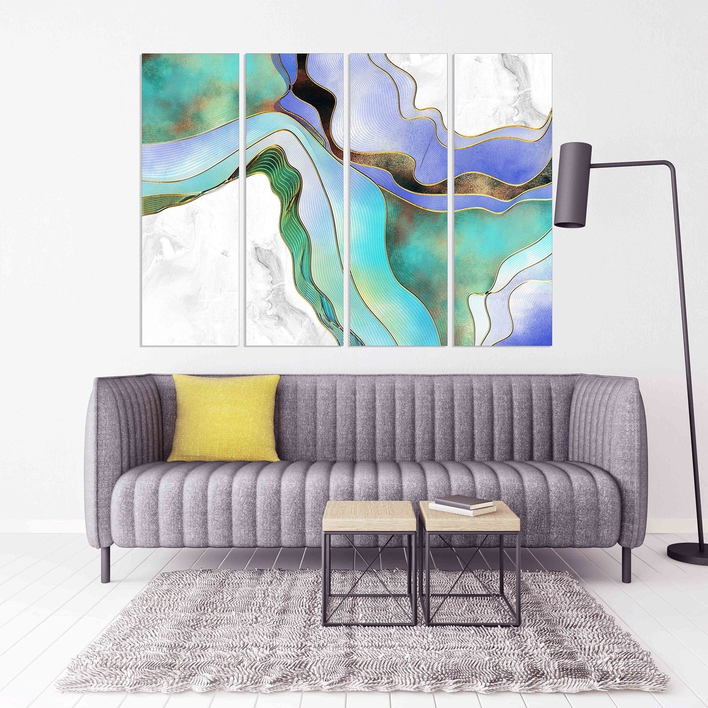 Abstract canvas wall art painting Picture frames extra large multi panel wall art Abstract print wall decor calm horizontal art