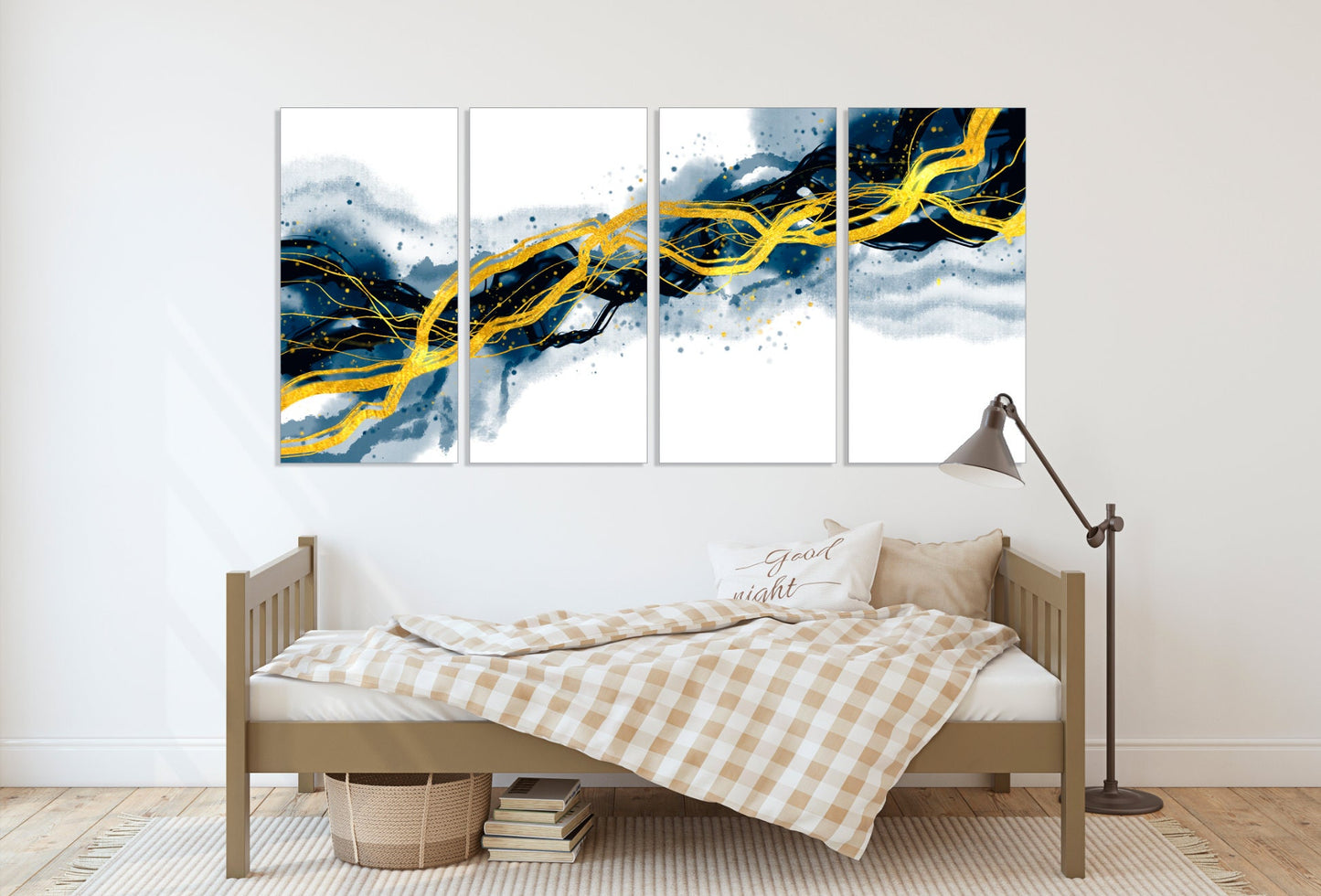 Canvas wall art Modern abstract wall art calm horizontal art Multi panel canvas room wall decor Abstract painting Extra large wall art