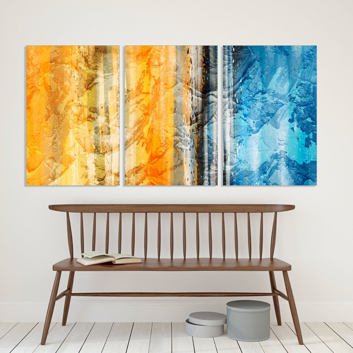 Extra large canvas wall art Modern abstract canvas print Bright wall art Multi panel canvas room wall decor Abstract canvas painting