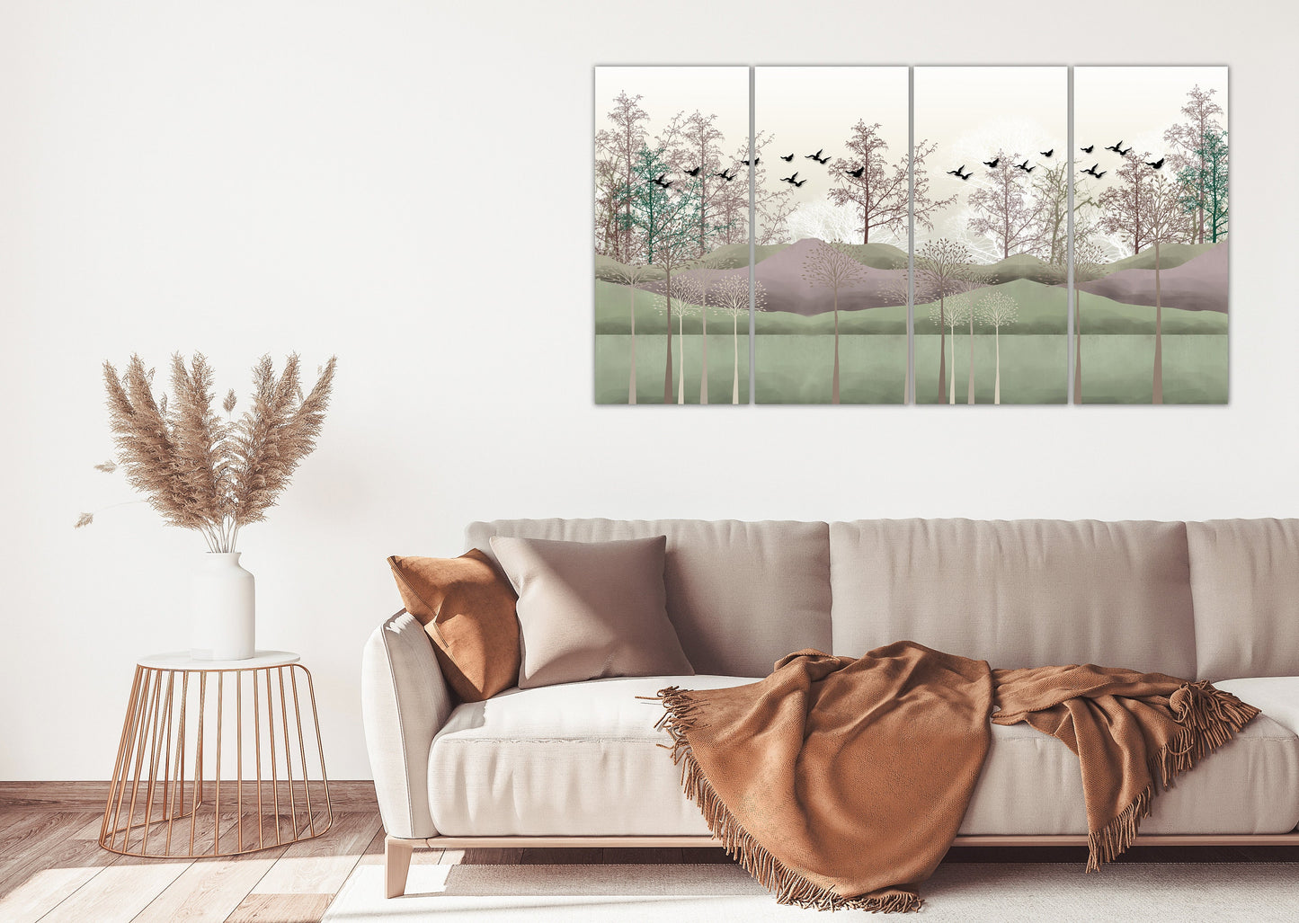 Forest painting, canvas wall art nature, large landscape painting, forest prints, forest wall decor