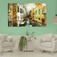 Venetian streets painting, vintage wall art paintings on canvas, city street art canvas print, bathroom wall decor, living room wall art