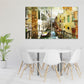 Venetian streets painting, vintage wall art paintings on canvas, city street art canvas print, bathroom wall decor, living room wall art