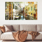 Venetian streets painting, vintage wall art paintings on canvas, city street art canvas print, bathroom wall decor, living room wall art