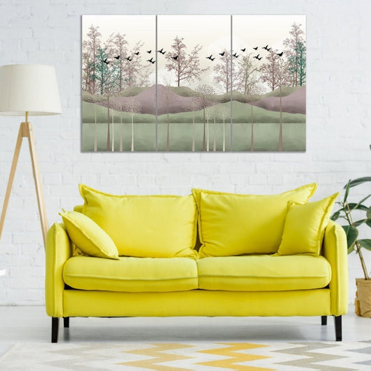 Forest painting, canvas wall art nature, large landscape painting, forest prints, forest wall decor