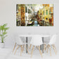 Venetian streets painting, vintage wall art paintings on canvas, city street art canvas print, bathroom wall decor, living room wall art