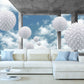 Abstract wallpaper clear blue sky Peel and stick wallpaper Photo wallpaper kitchen wallpaper removable wallpaper art deco wallpaper