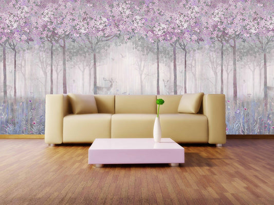 Nature wall decor, Floral wallpaper, Modern wallpaper, Removable wallpaper Textured wallpaper fabric vinyl wallpaper art deco wallpaper