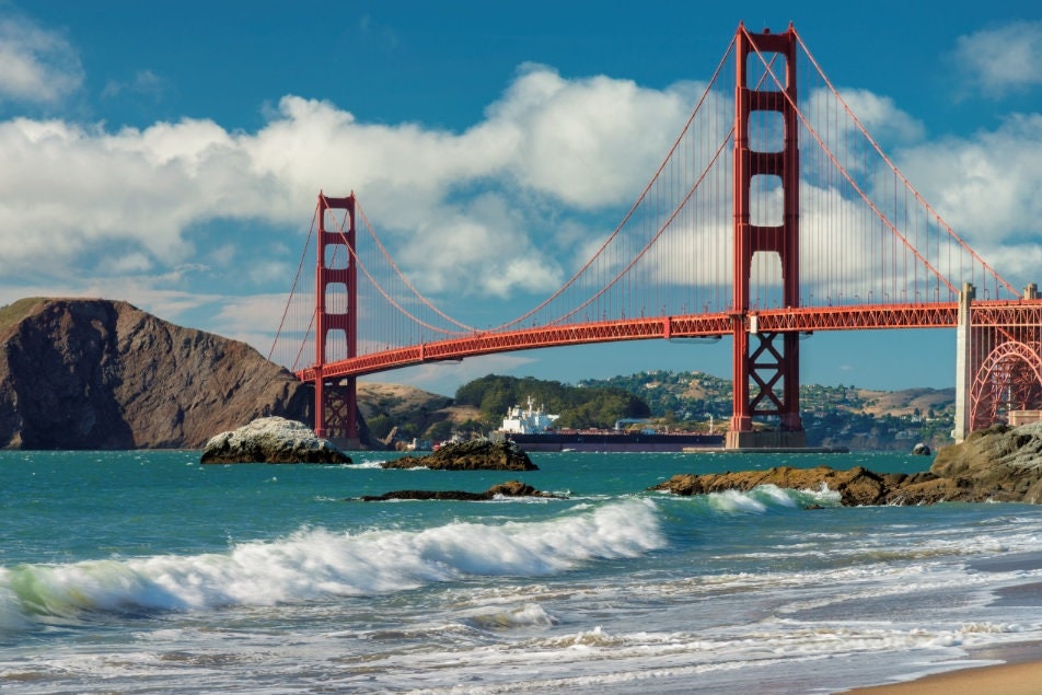 California wall art San francisco art City wall mural Mural peel and stick san francisco bridge san francisco canvas Photo wallpaper