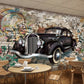 Retro peel and stick wallpaper 3d wallpaper mural Removable wallpaper Textured wallpaper fabric wallpaper vinyl wallpaper Bedroom wallpaper
