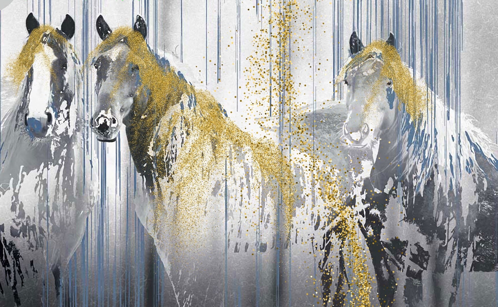 Horse Peel and stick adhesive temporary Photo wall mural wallpaper painting on canvas Decor for Bedroom Living Room