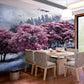 Nature wall decor Floral wallpaper Modern wallpaper Removable wallpaper Textured wallpaper fabric vinyl wallpaper art deco wallpaper