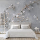 Sakura blossoms Japanese wall art Flowers wall mural prints Peel&stick wallpaper Asian wall art Botanical removable Chinoiserie wallpaper