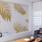 Dried palm leaves Gold wallpaper Room decor aesthetic wallpaper for teenage girls Peel and stick Adhesive wall murals Wall decor