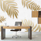 Dried palm leaves Gold wallpaper Room decor aesthetic wallpaper for teenage girls Peel and stick Adhesive wall murals Wall decor