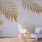 Dried palm leaves Gold wallpaper Room decor aesthetic wallpaper for teenage girls Peel and stick Adhesive wall murals Wall decor