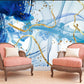 Abstract expressionist painting Light blue peel and stick wallpaper Geometric patterns wallpaper Art deco wallpaper Home wall art