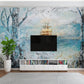 Sea peel and stick coastal blue wallpaper removable Vintage posters and prints Wall decals & murals Canvas Vinyl wallpaper