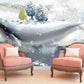 Shark poster Whale wall art Peel and stick wall mural Modern Removable wall decor vinyl wallpaper abstract wall covering