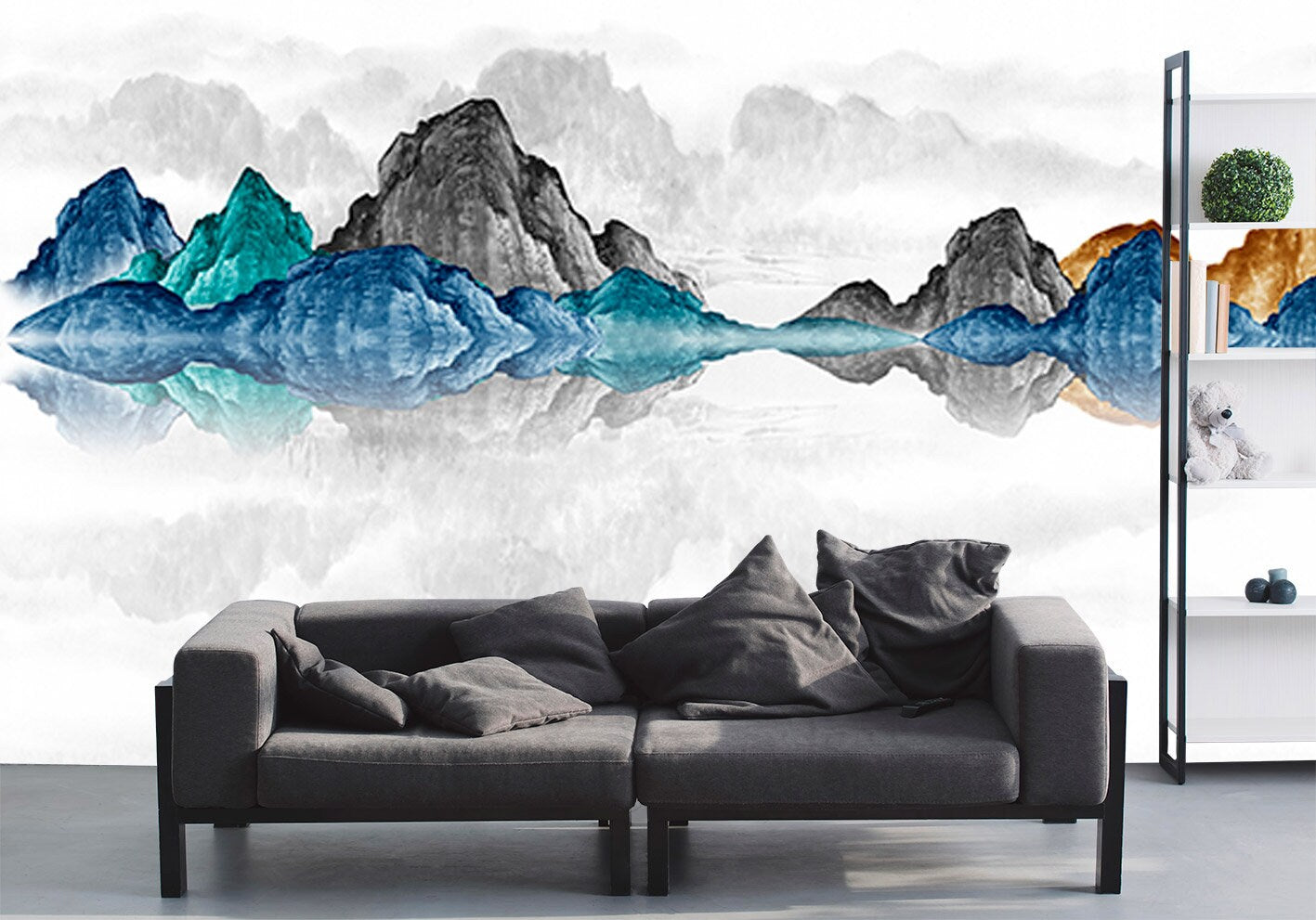 Blue ridge smoky mountains wallpaper Abstract wall decals & murals, Peel and stick, removable wallpaper for bedroom, living room