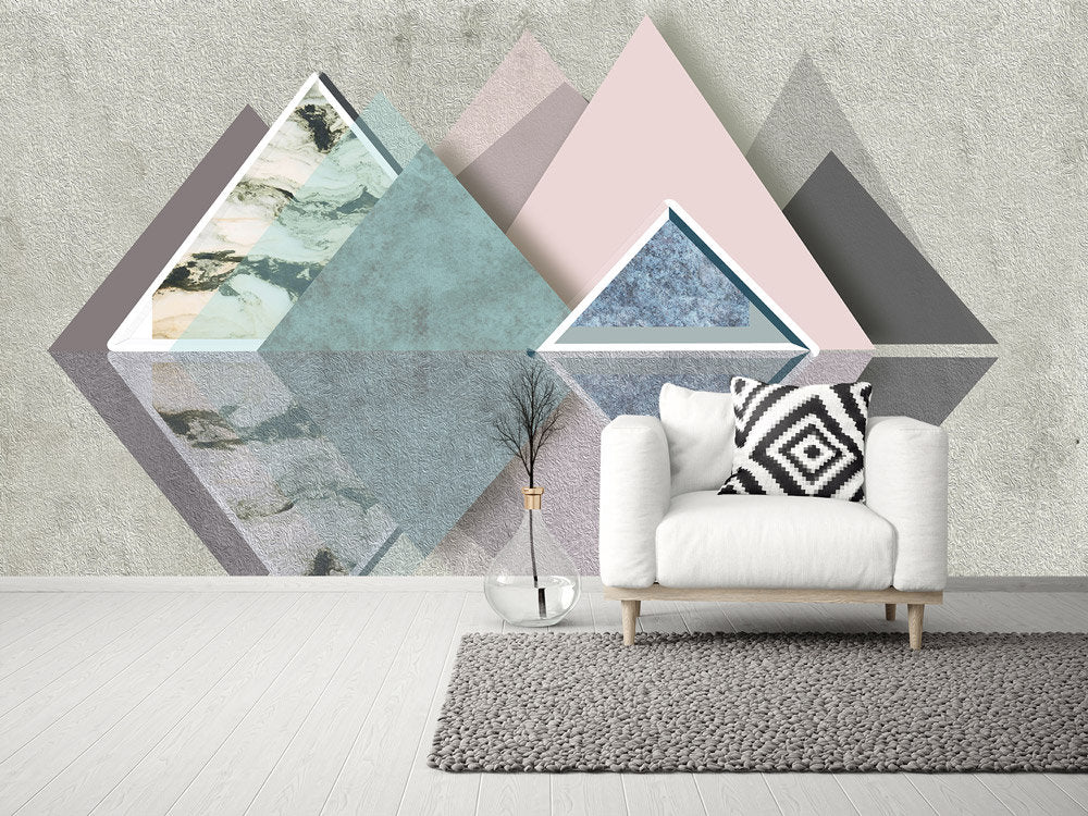 Geometric wallpaper Temporary wallpaper 3d wall mural Abstract wallpaper Peel and stick wallpaper Self adhesive mural removable wallpaper