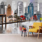 wall mural peel and stick City architecture art print bedroom wallpaper Vinyl wall sticker temporary wall covering