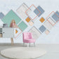 Geometric peel and stick wallpaper mural abstract, marble wallpaper, giant wall mural for living room, bedroom, kitchen.