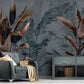 Tropical leaf wallpaper peel and stick wall mural, vinyl wallpaper, modern botanical wallpaper, banana leaf mural