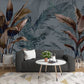 Tropical leaf wallpaper peel and stick wall mural, vinyl wallpaper, modern botanical wallpaper, banana leaf mural
