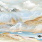 Abstract mountains wallpaper peel and stick wall mural, marble wallpaper, woodland wallpaper, kitchen bedroom living room wall decor