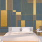 Abstract geometric vinyl wallpaper, peel and stick wall mural, modern canvas wallpaper