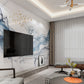 Abstract wallpaper peel and stick wall mural, blue photo wallpaper, removable art deco wallpaper minimalist bedroom wall decor