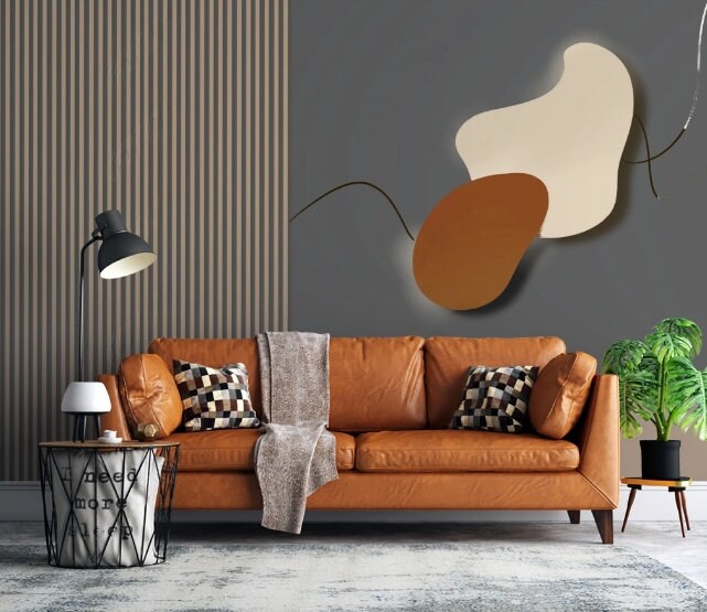 Abstract wallpaper peel and stick wall mural, canvas photo wallpaper, kitchen vinyl wallpaper, removable wallpaper art deco