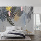 Tropical leaf wallpaper peel and stick wall mural, vinyl wallpaper, modern botanical wallpaper, banana leaf mural