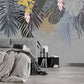 Tropical leaf wallpaper peel and stick wall mural, vinyl wallpaper, modern botanical wallpaper, banana leaf mural