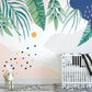 Tropical leaf wallpaper peel and stick wall mural, vinyl wallpaper, modern botanical wallpaper, banana leaf mural